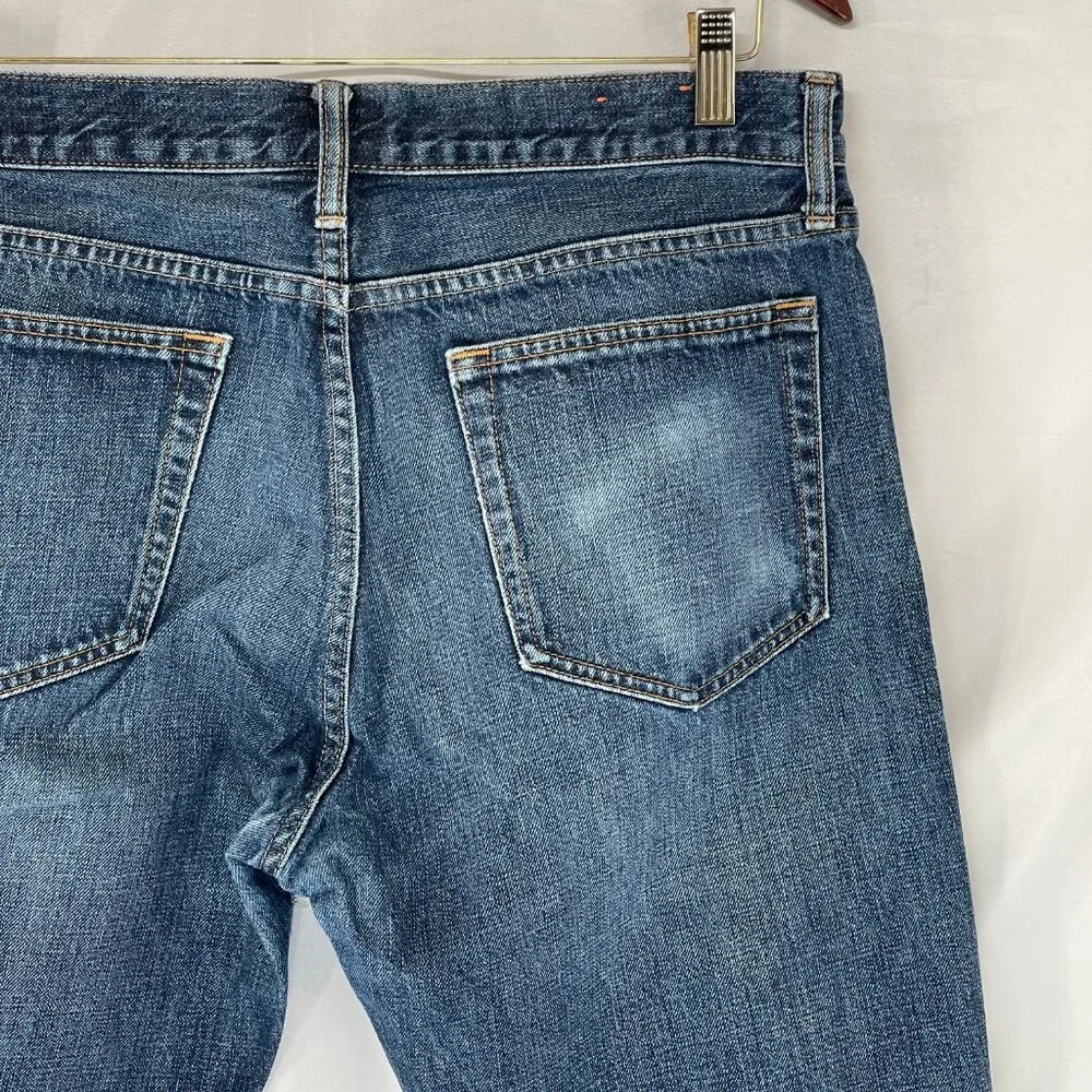 J.Crew Vintage Bootcut Denim Blue Jeans Men's 34x32 Wash 100% Cotton